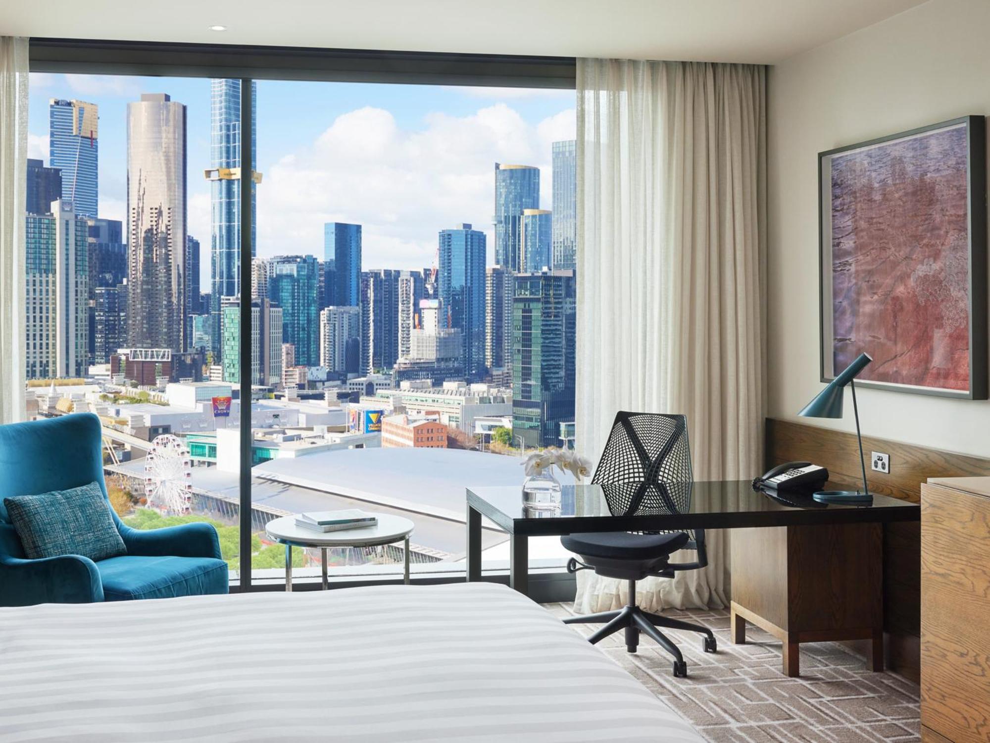 Pan Pacific Melbourne Hotel Eksteriør billede A guest room at the hotel